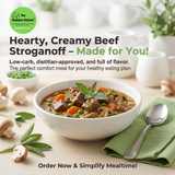 Beef Stroganoff with Mixed Vegetables – Ready-Made Diabetic-Friendly Meal