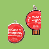 In Case of Emergency ID Keyring – Quick-Access Medical Alert Tag