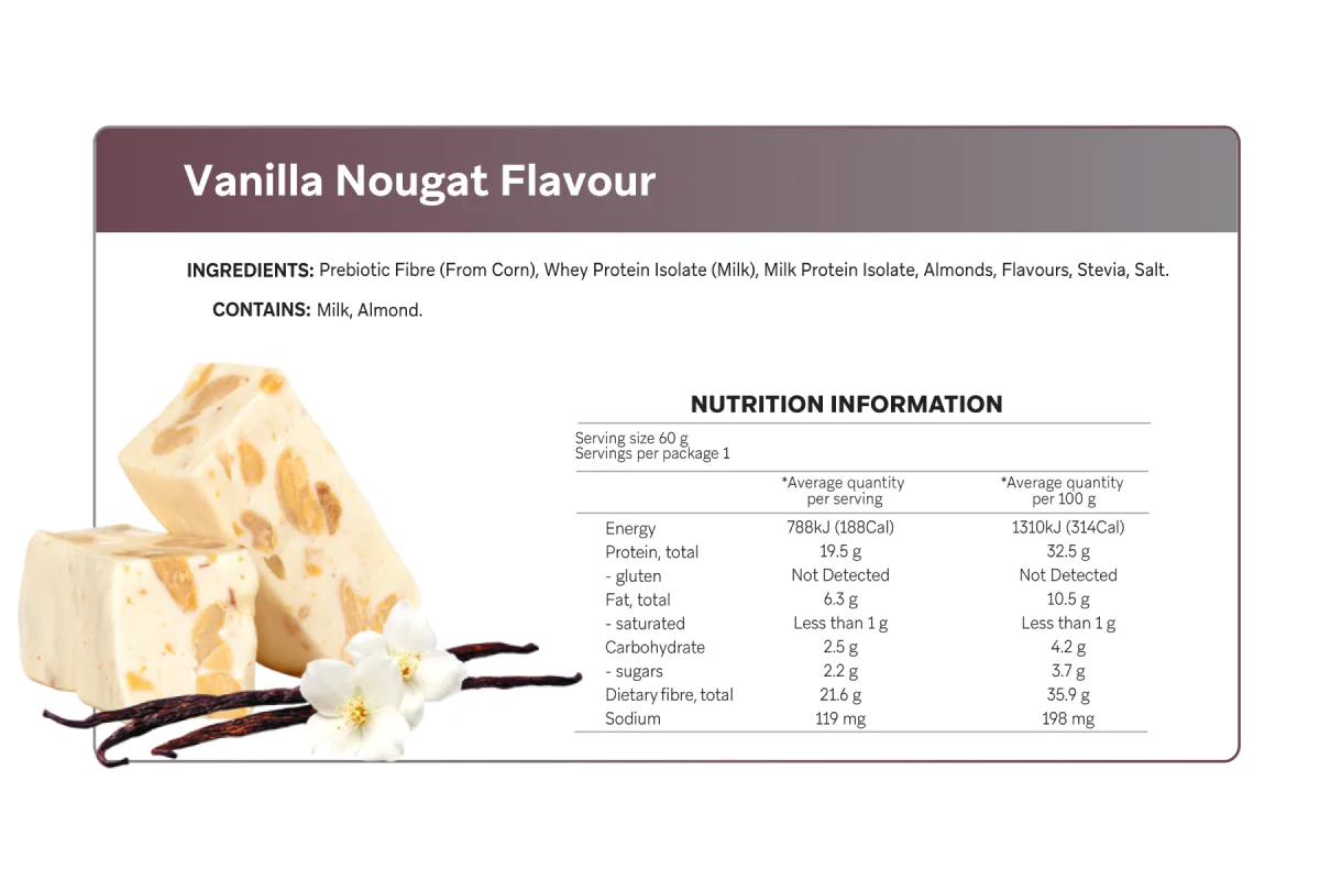 Vanilla Nougat Protein Bar – Deliciously Clean Fuel for Body & Gut