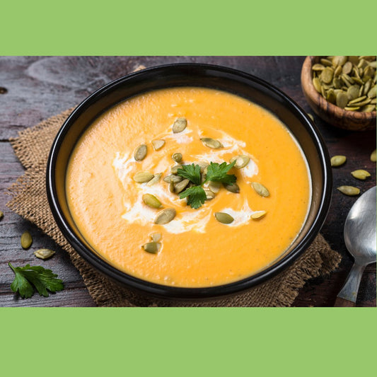 Organic Pumpkin and Sweet Potato Soup - The Diabetes Kitchen