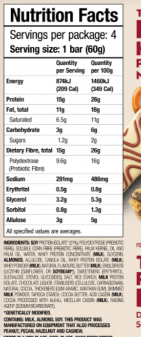 High Protein Cookie Fusion Bar