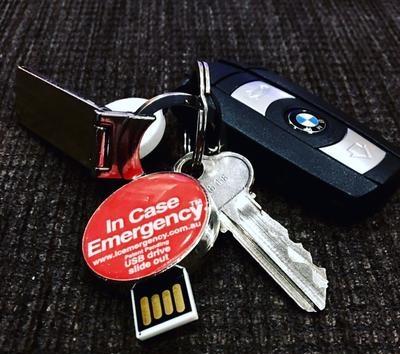 In Case of Emergency ID Keyring - The Diabetes Kitchen