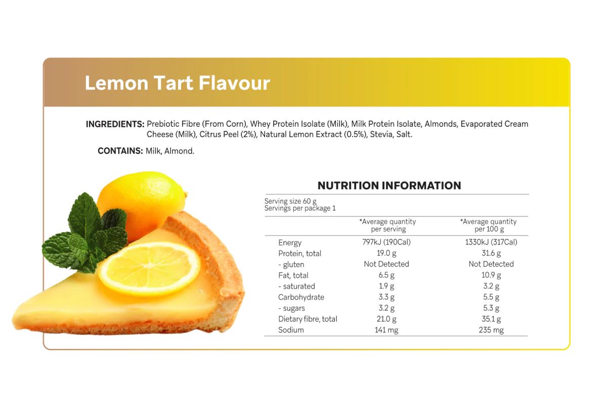 Lemon Tart Protein Bar – Deliciously Clean Fuel for Body & Gut