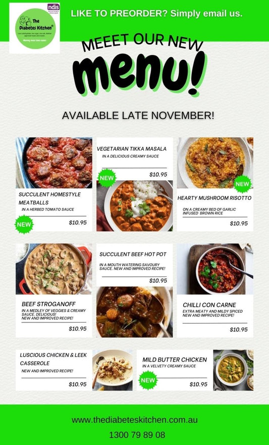 New Meals - Coming Soon - The Diabetes Kitchen