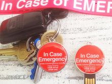 Load image into Gallery viewer, In Case Of Emergency ID Keyring