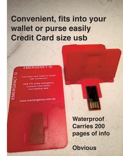In Case Of Emergency Wallet Credit Card